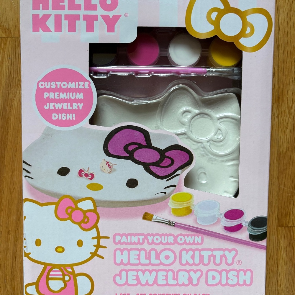 Hello kitty paint your own jewelry dish